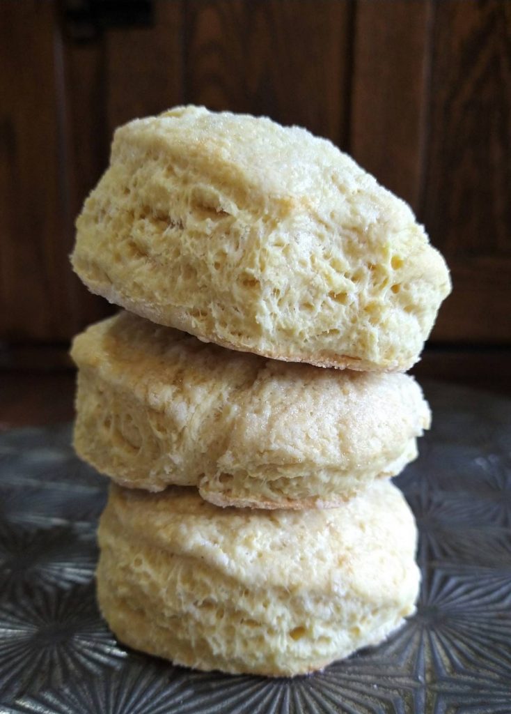 three shortcakes stacked on top of each other
