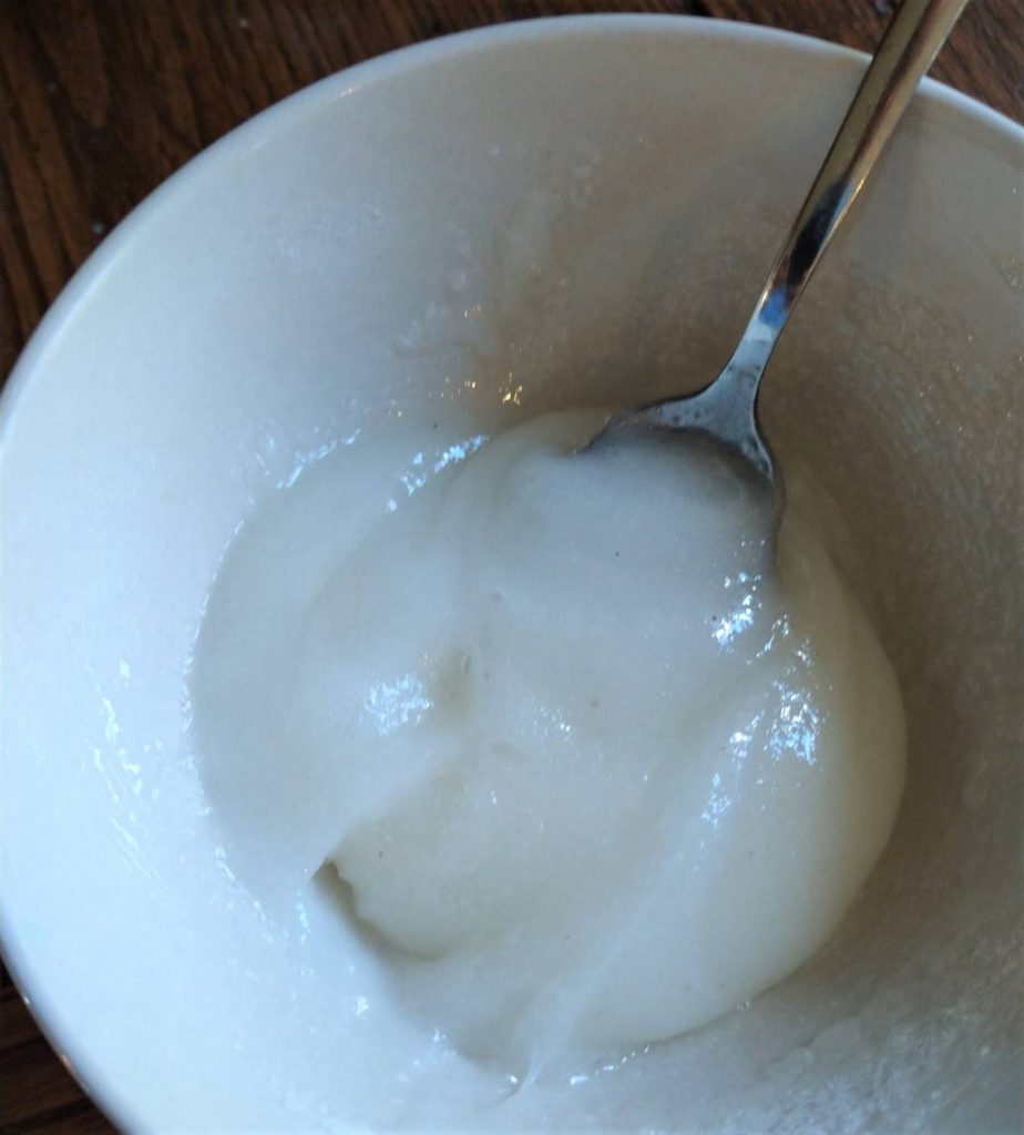 mixture of cornstarch, sugar, salt, and corn syrup in a white bowl