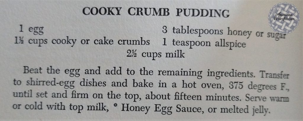 recipe for cookie crumb pudding