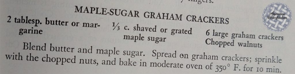recipe for maple sugar graham crackers