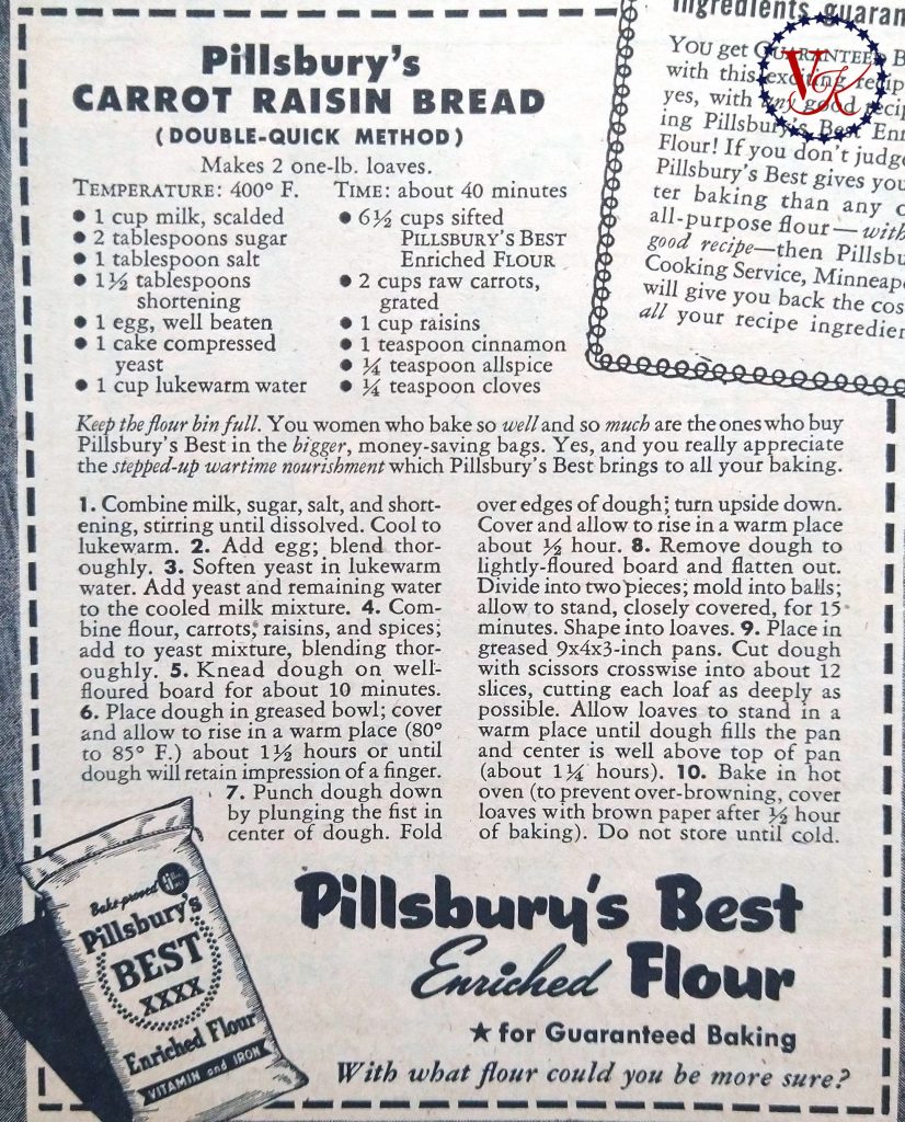  Recipe for Pillsbury Carrot Raisin Bread